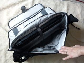My Toshiba had to be stuffed in one of compartment #2's pouches.