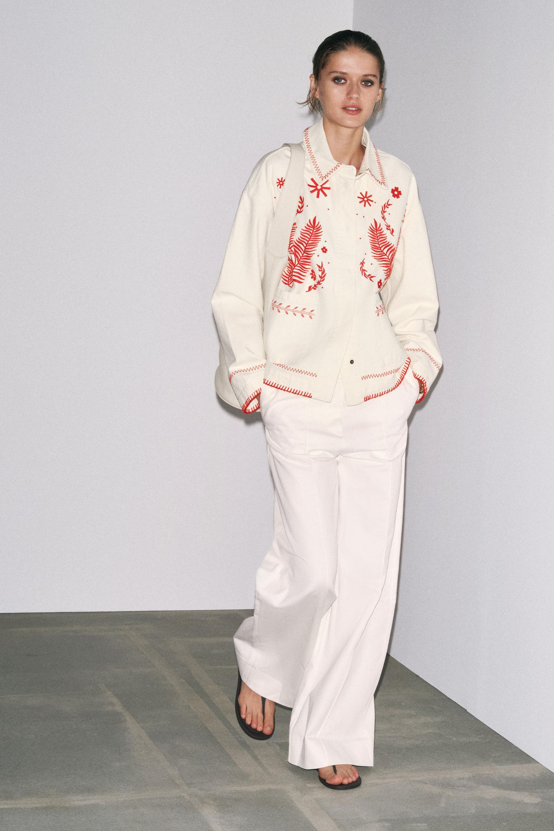 Zw Collection Embroidered Overshirt