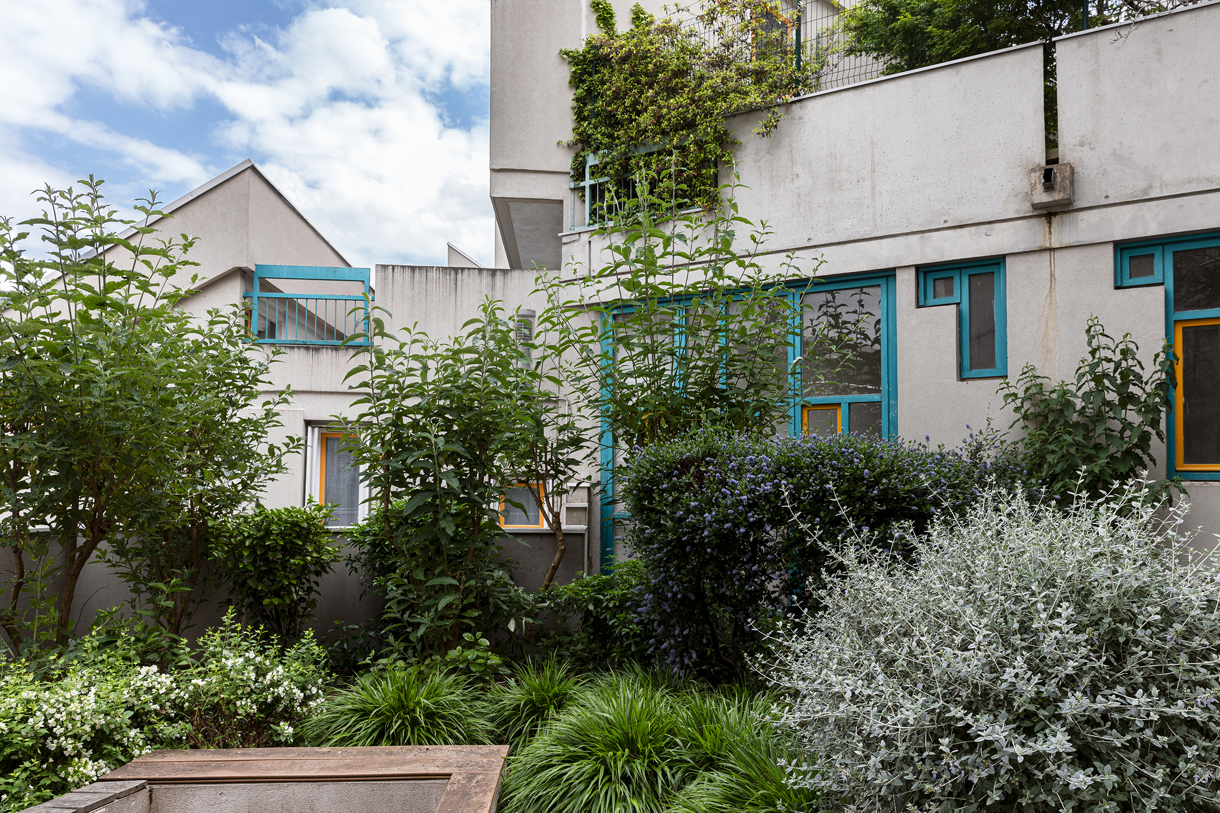 The duplex apartment is in the heart of the complex
