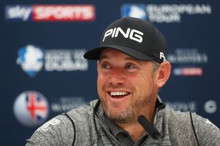 WATFORD, ENGLAND - OCTOBER 12: Lee Westwood of England speaks to the media during a press conference The Grove on October 12, 2016 in Watford, England. (Photo by Matthew Lewis/Getty Images)