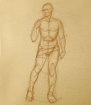 How to draw a figure: Basic sketch of a standing man