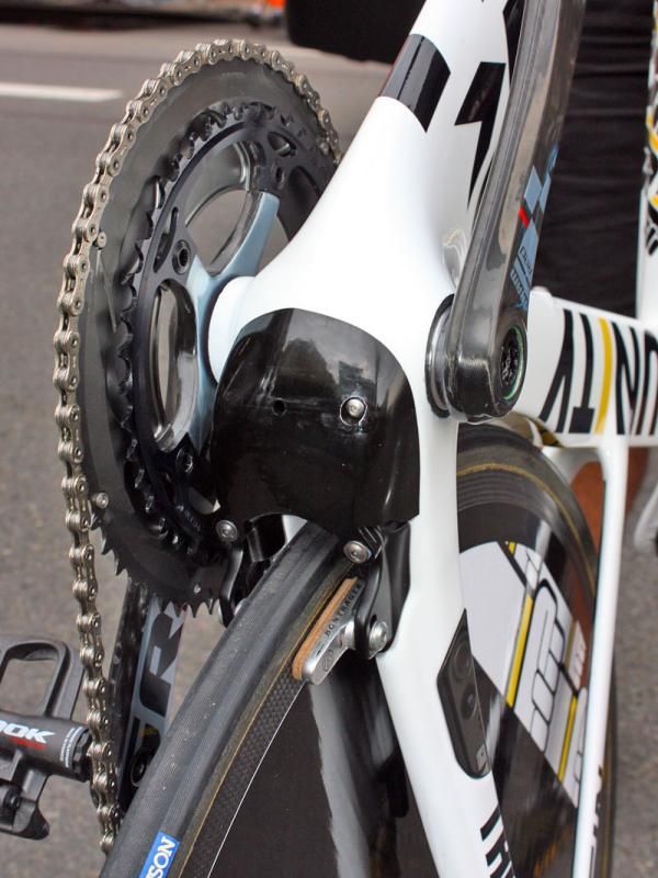A removable cap allows access to the brake cable.