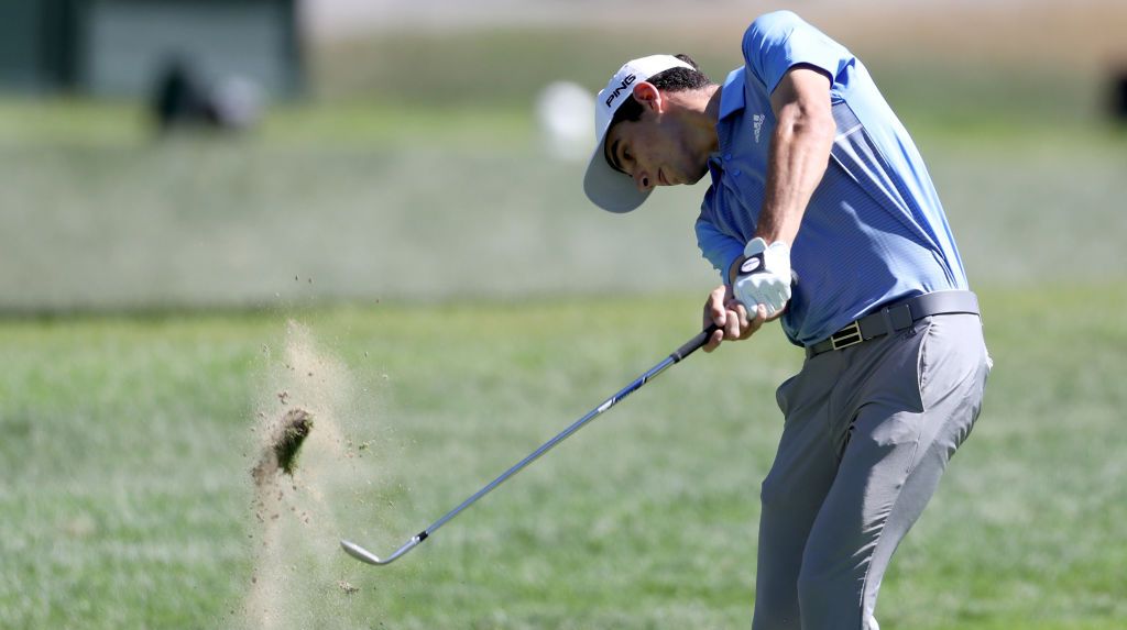 Joaquin Niemann during the final round of the 2019 A Military Tribute at The Greenbrier, which he won. Greenbrier Live Stream