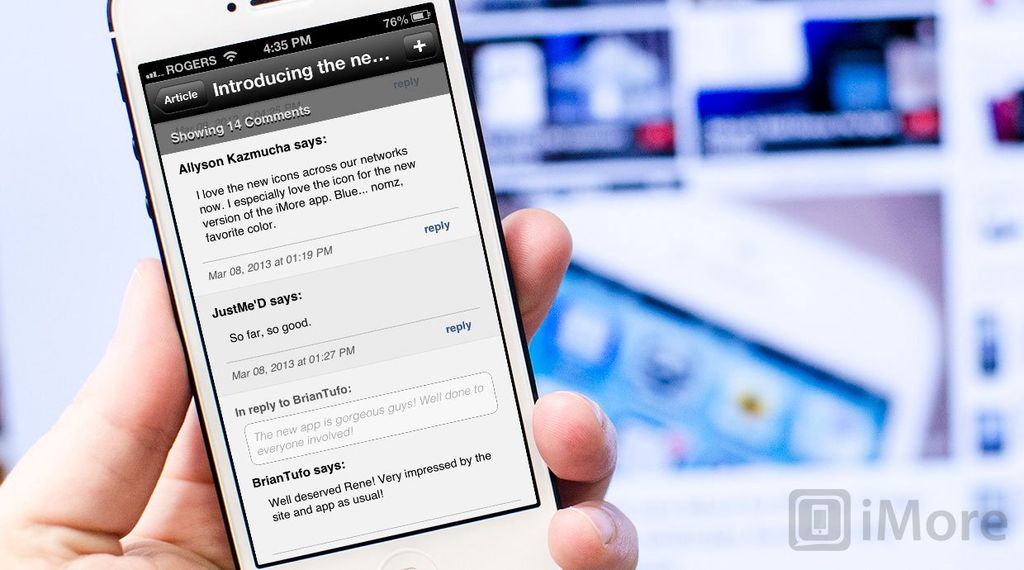 How To Comment On A Post Using The IMore 2.0 For IPhone App | IMore