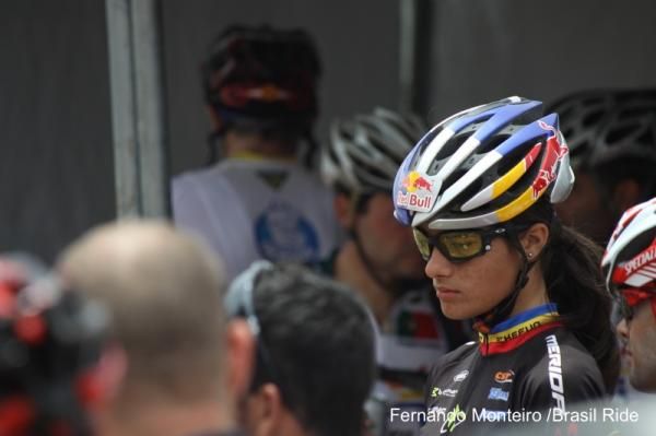 A racer looks nervous before the start