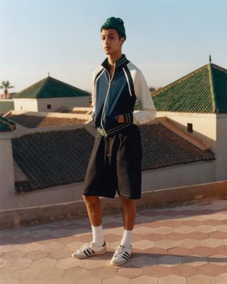 Man on Moroccan rooftop