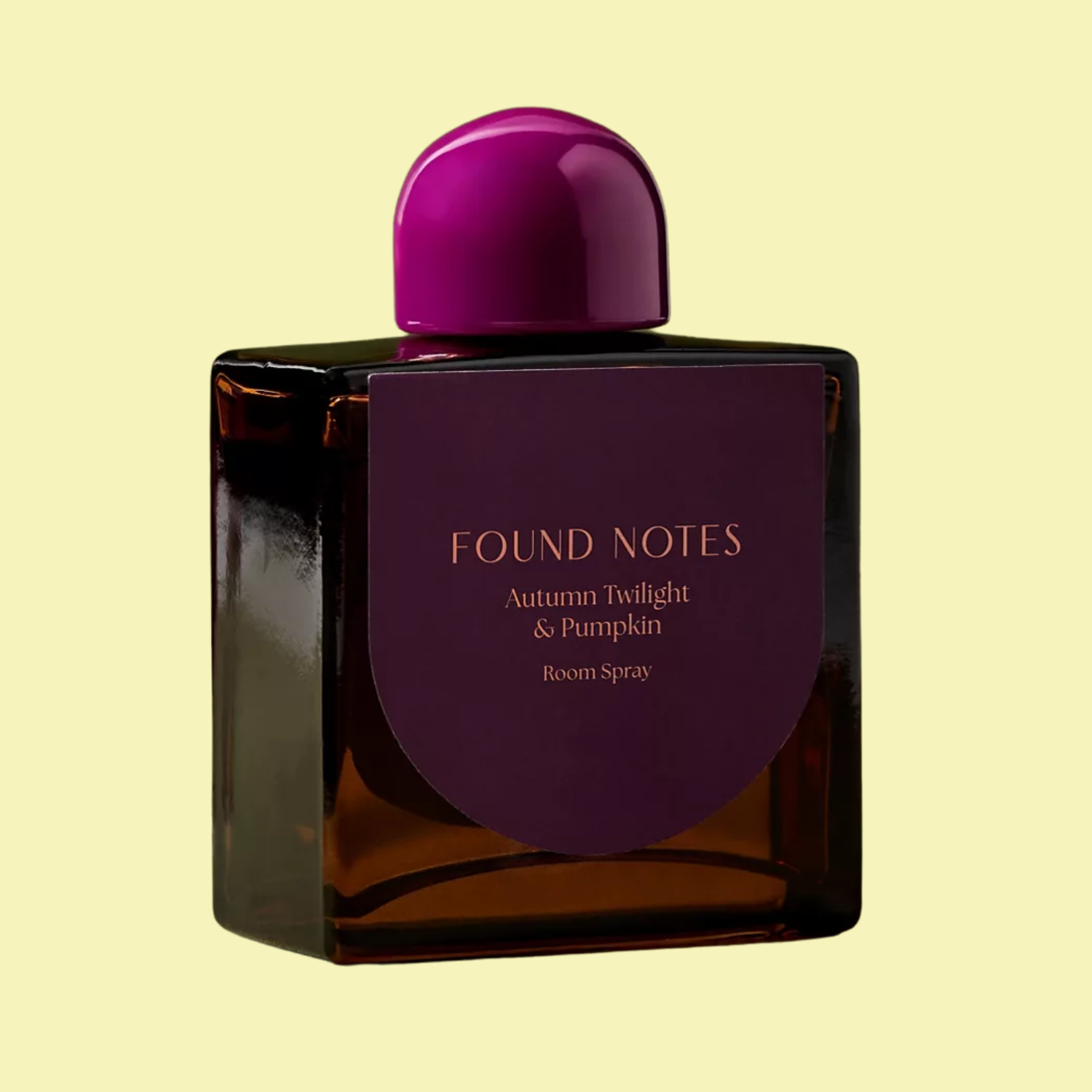 A purple room spray bottle