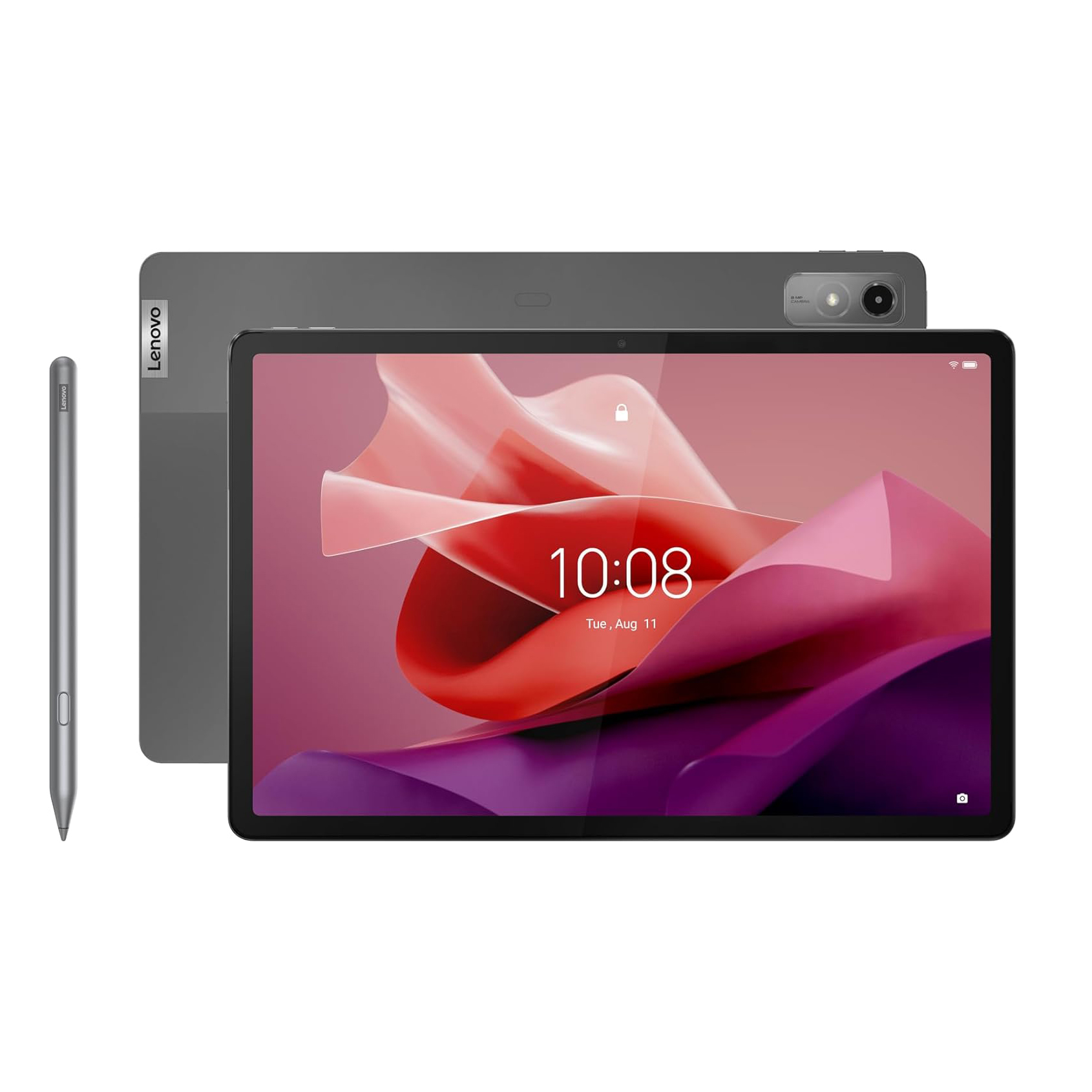  Lenovo Tab P12 on a white background with stylus pen