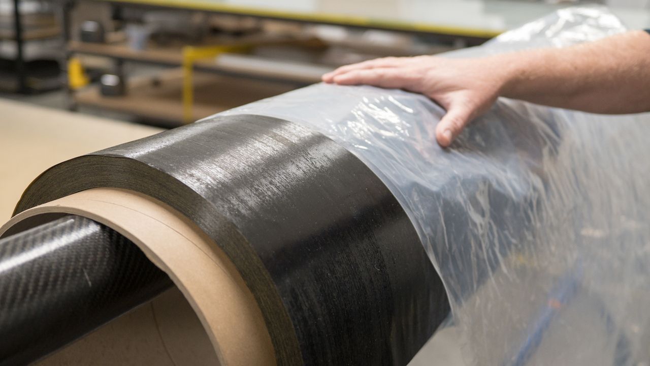 roll of prepreg carbon fiber