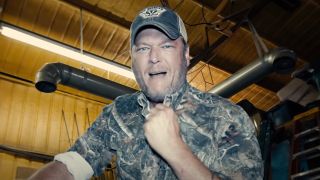 Black Shelton in camouflage in Come Back as a Country Boy music video