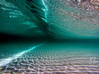 Sean Gravem took this shimmery shot below the waves near Monterey, California.