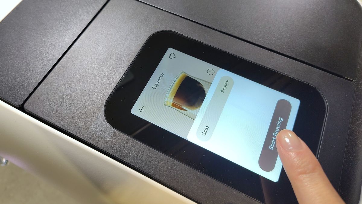 Adjusting coffee settings using Keurig Alta coffee maker's touch controls