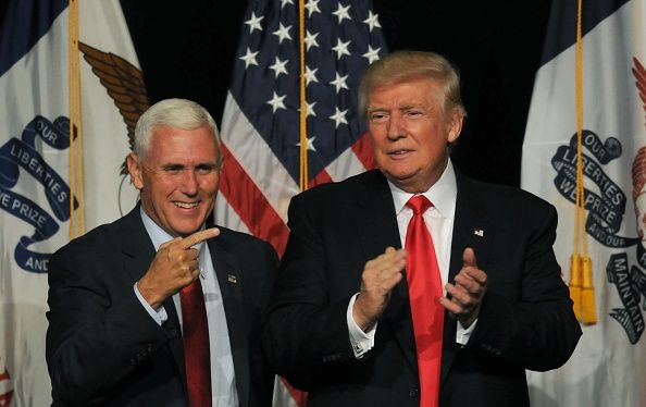 Donald Trump and his running mate, Mike Pence.