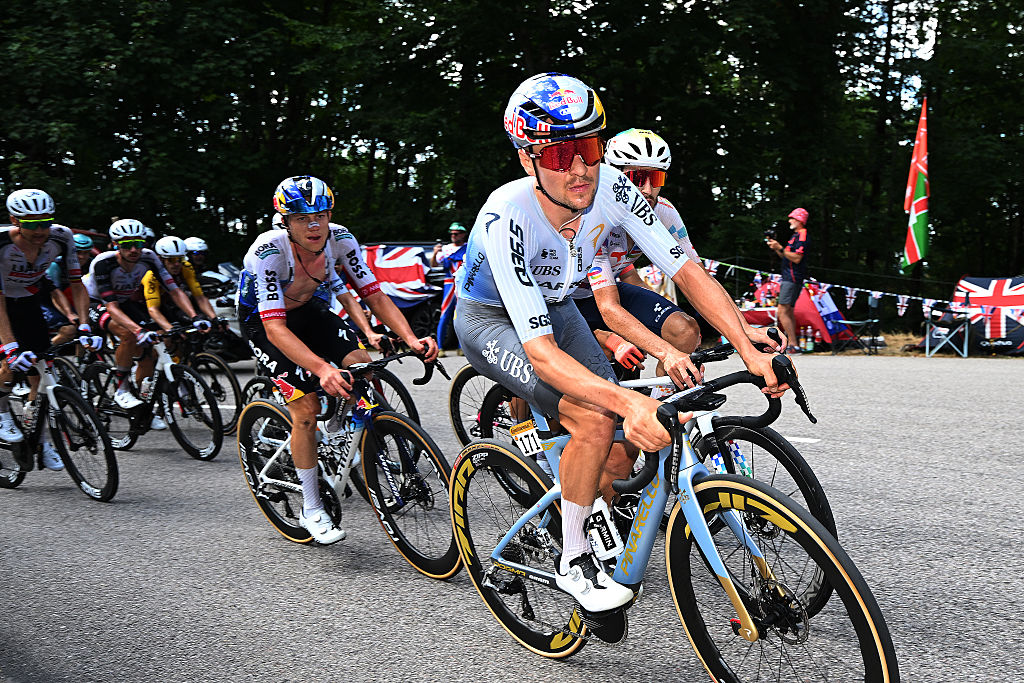 TOm Pidcock in the breakaway on stage 13 of the Tour de France 2026
