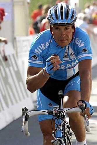 Erik Zabel (Milram) looking very tanned.