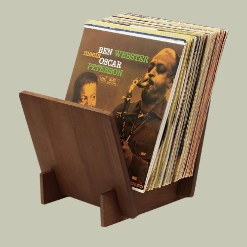 Dynavox, Dynavox Lp Stand - Dark Brown Pine Wood Record Storage Box - Holds Up to 40 Lp's and Singles