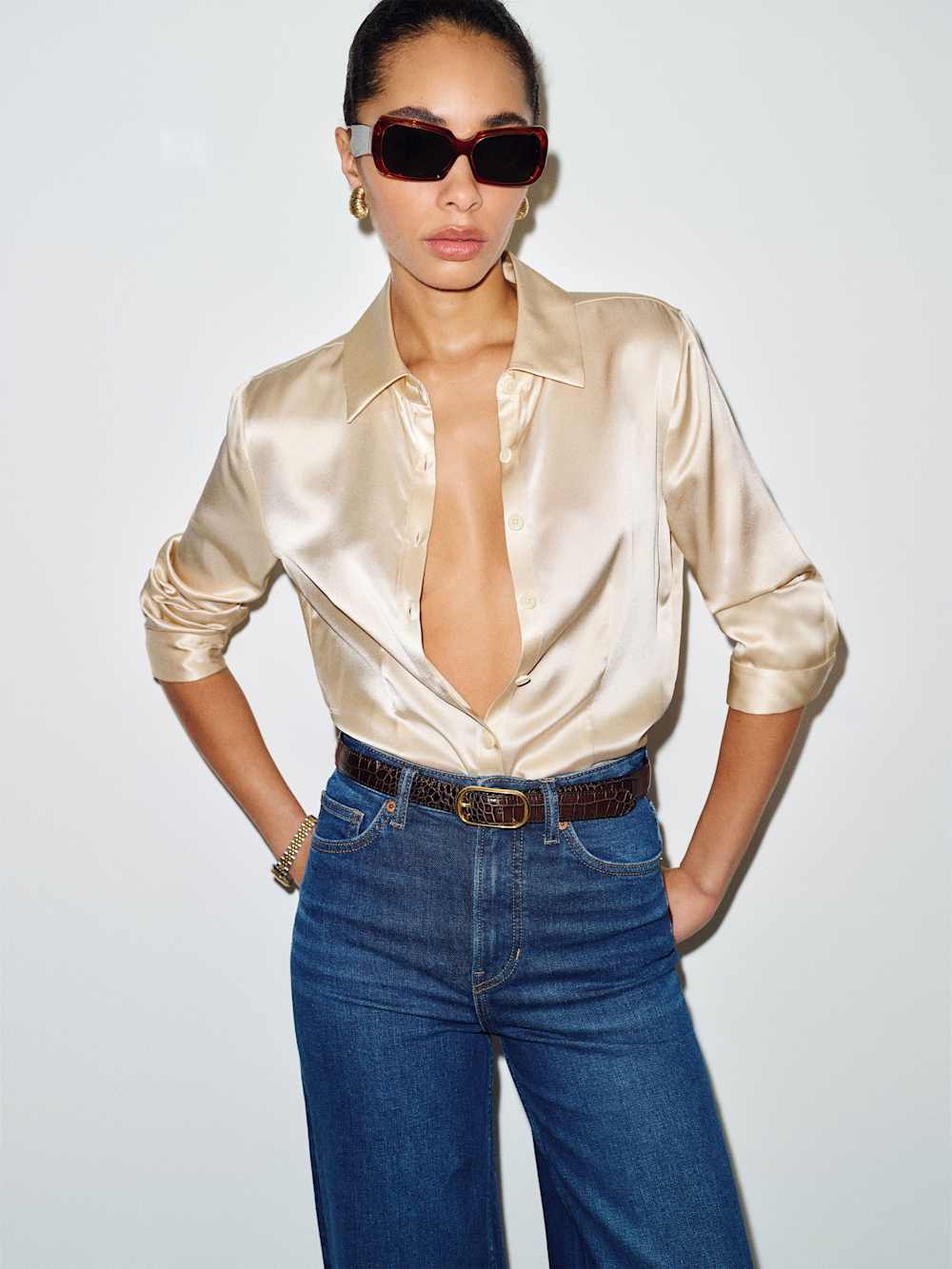 Raya Fitted Silk Shirt