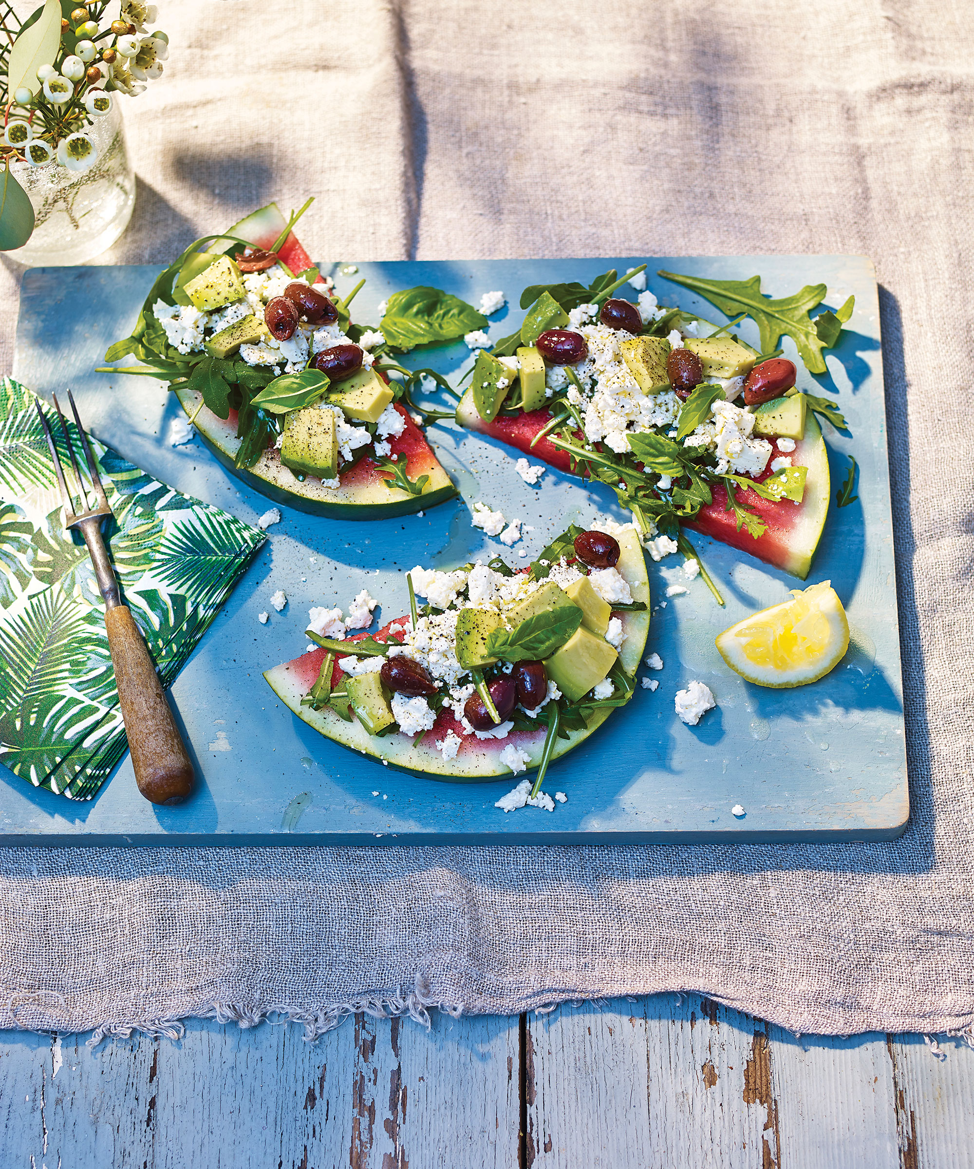 watermelon 'pizza' slices