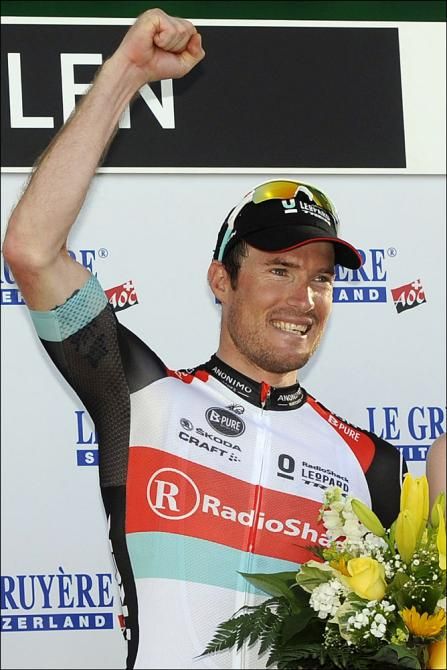 Gregory Rast (RadioShack - Leopard) on the podium
