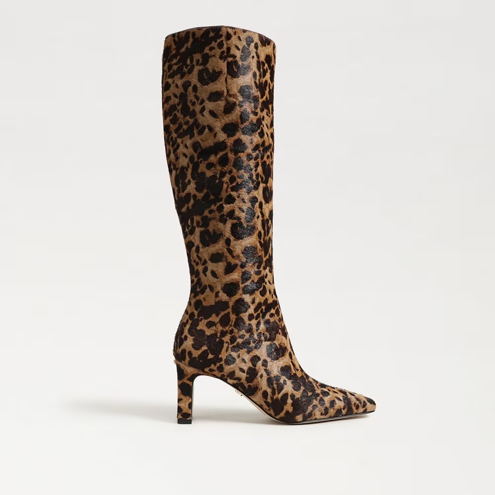 Sam Edelman , Sylvia Knee High Boot in Brown Leopard Print Calf Hair (Were $275) 