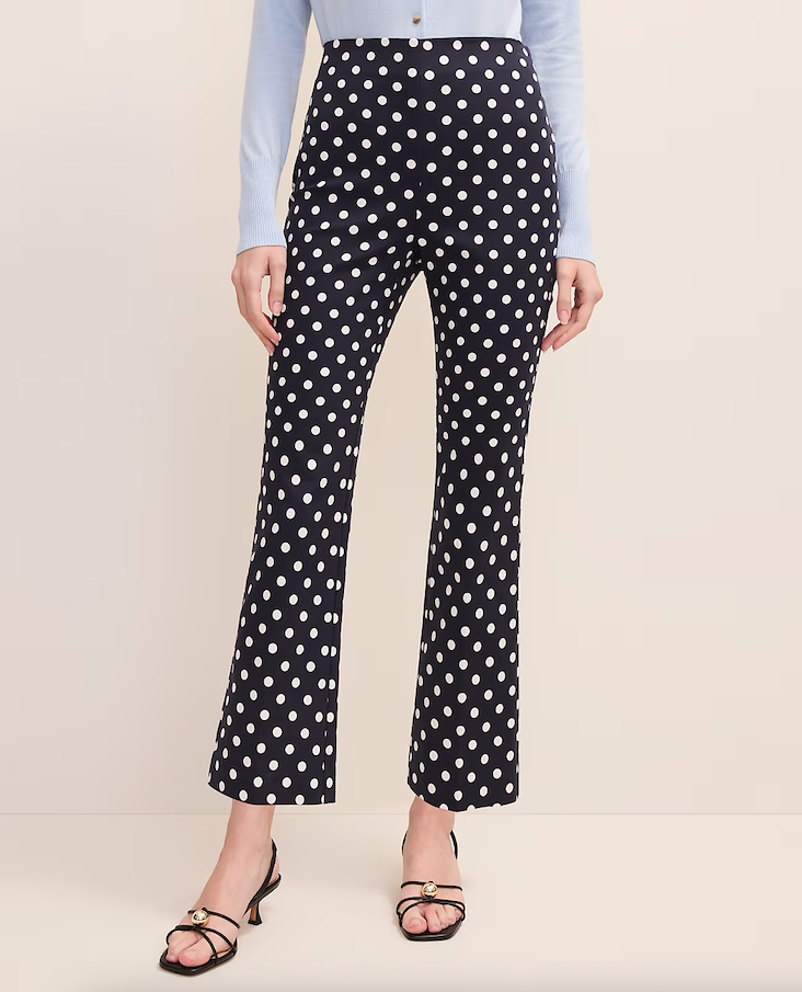 The Slim Kick Capri in Polka Dot
