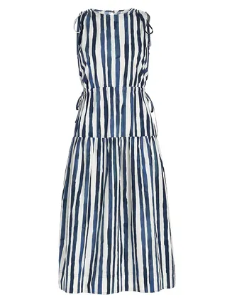 Elenora Striped Midi-Dress