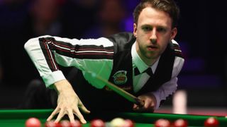 LONDON, ENGLAND - JANUARY 15: Judd Trump of England prepares to play a shot during his match against Liang Wenbo of China on day two of The Dafabet Masters at Alexandra Palace on January 15, 2018 in London, England. (Photo by Naomi Baker/Getty Images)