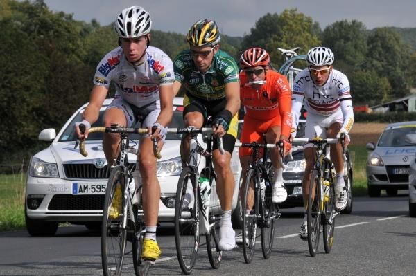 The four-man breakaway.