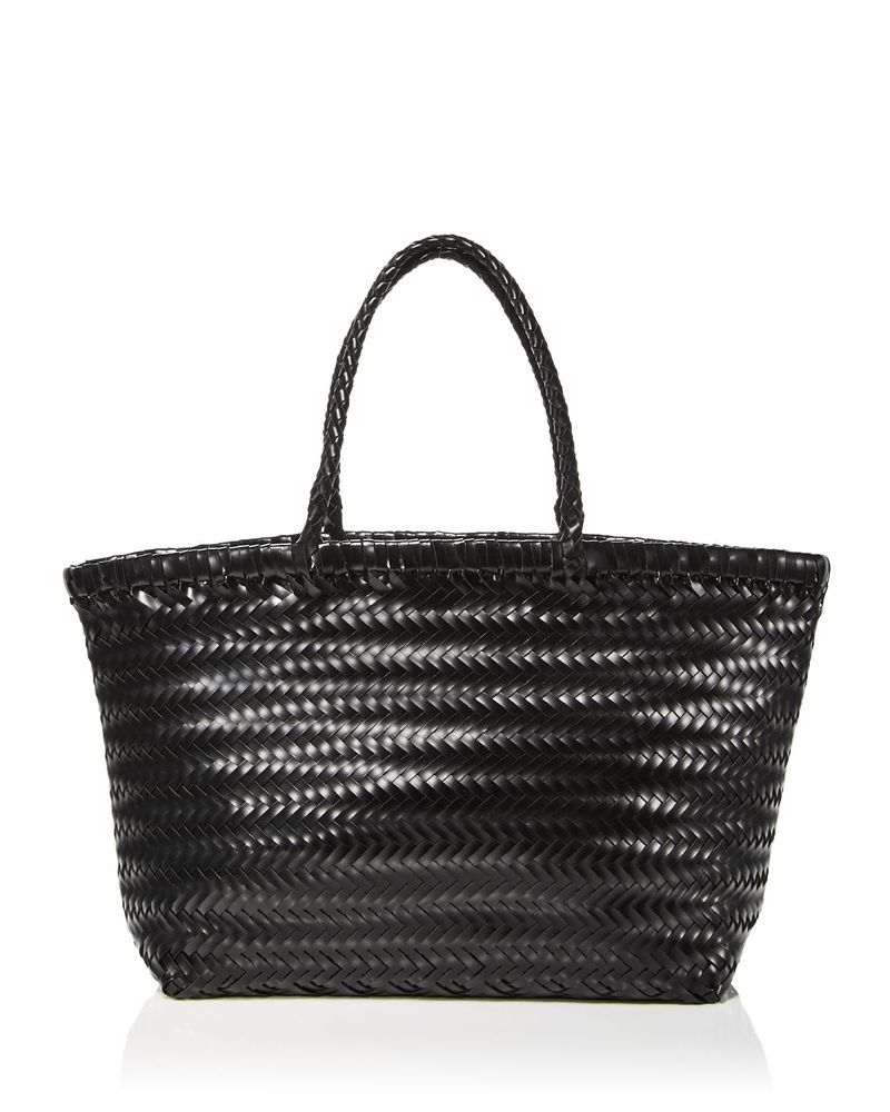 Aqua Large Basket Weave Tote