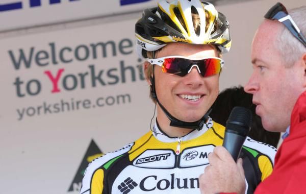 Edvald Boasson Hagen (Columbia-HTC) answers a few questions at the start