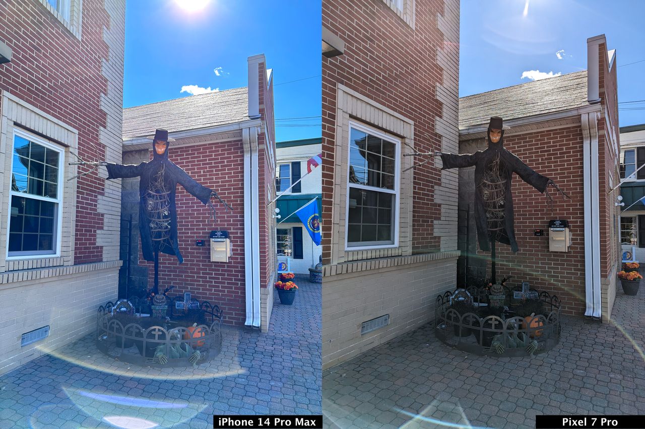 iPhone 14 Pro Max vs Pixel 7 Pro - scarecrow