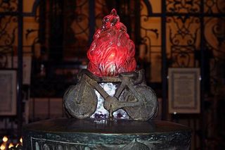 The "eternal flame" burns as longn as there is electricity