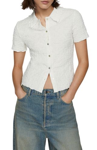 Fidela Textured Button-Up Shirt