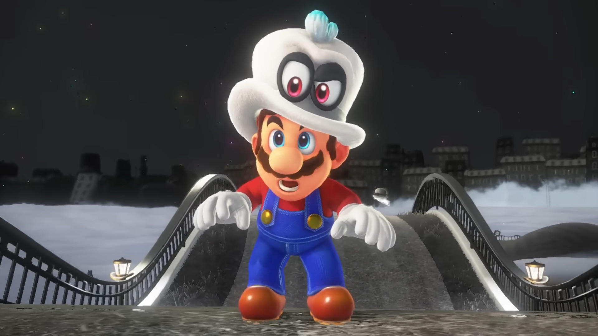 Mario and Cappy in Super Mario Odyssey