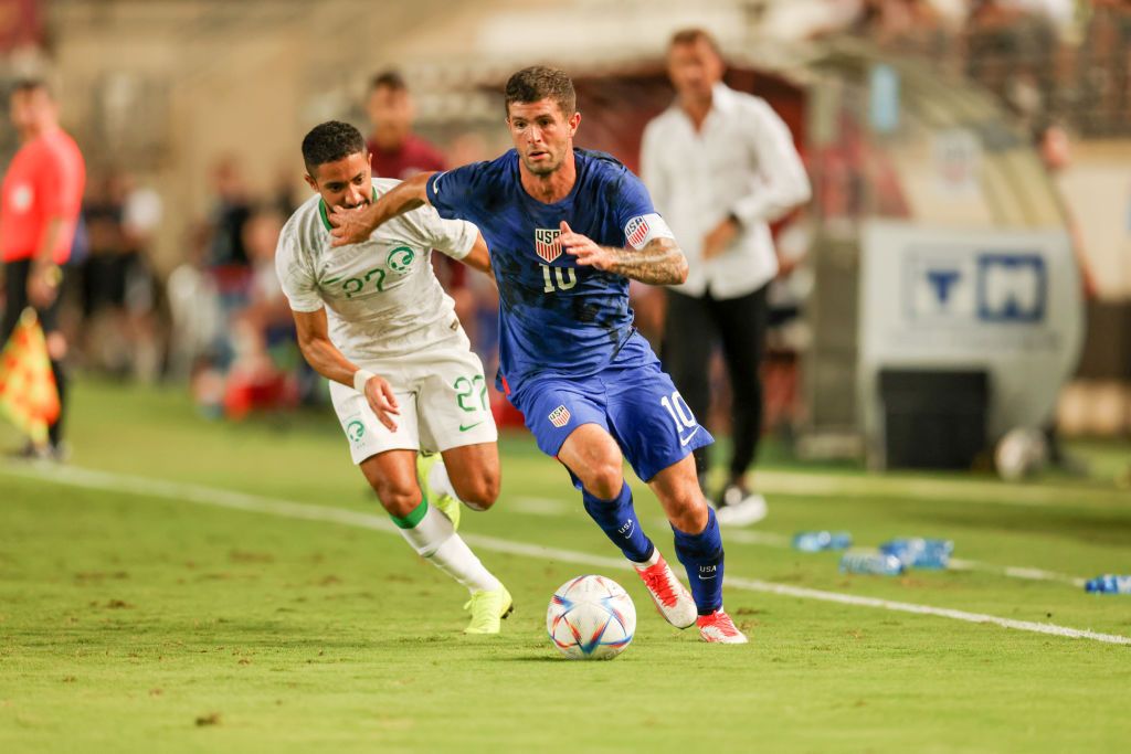 Christian Pulisic of U.S. men&#039;s soccer team vs. Saudi Arabia