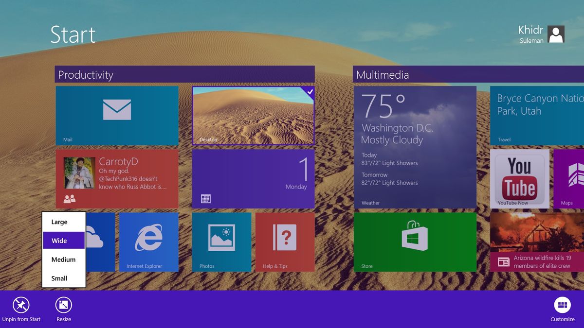 Live Tiles