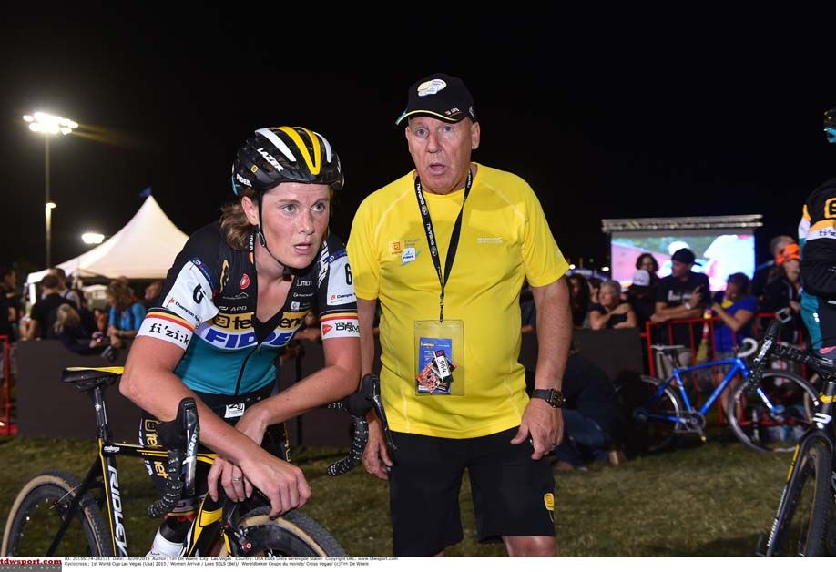 Loes Sels takes a breath after the race
