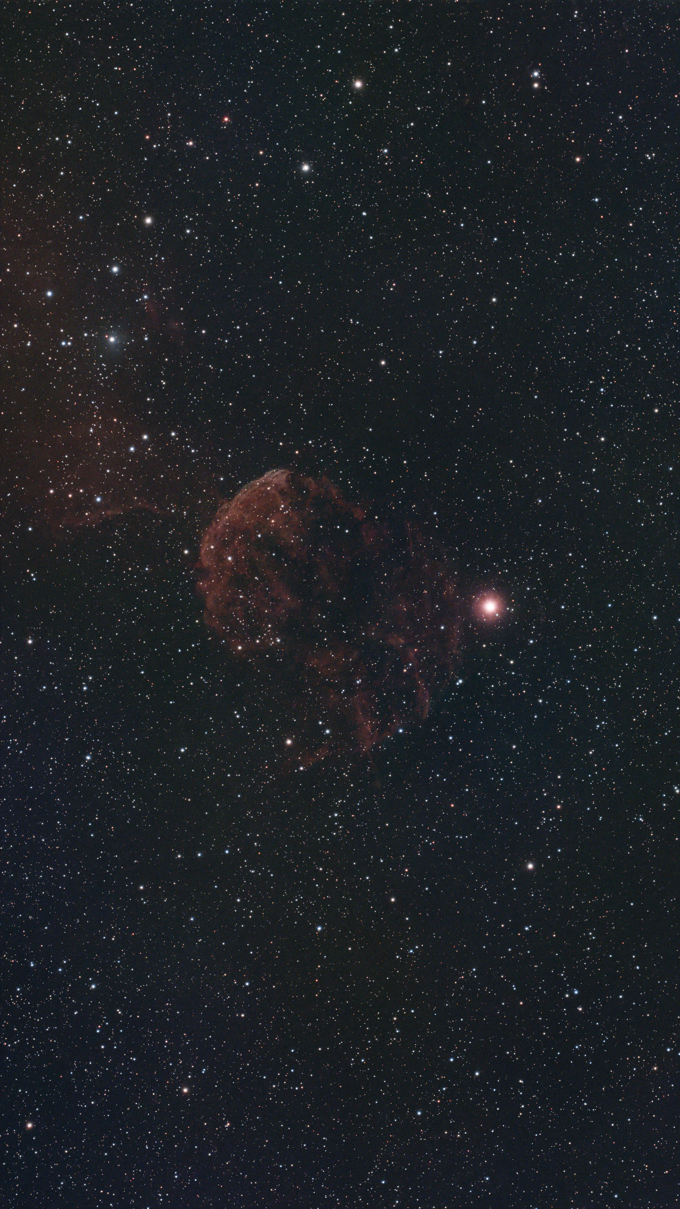 The Jellyfish Nebula, IC 443, shot with the ZWO Seestar S30 Pro smart telescope and processed using Siril and Pixinsight