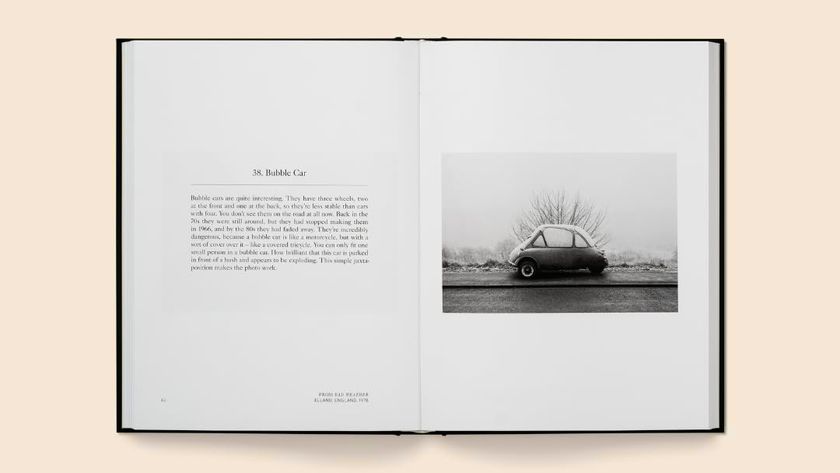 Utterly Lazy and Inattentive &ndash; Martin Parr in Words and Pictures open on a peach-colored surface