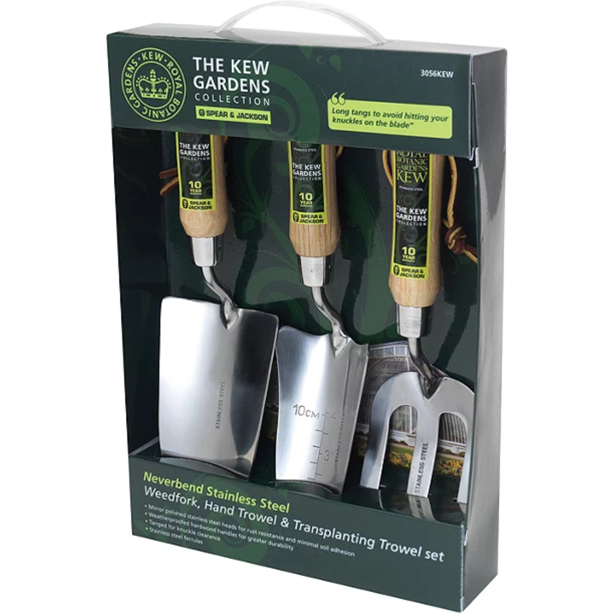Royal Botanic Gardens, Kew by Spear & Jackson 3-Piece Gardening Tool Gift Set, Stainless Steel