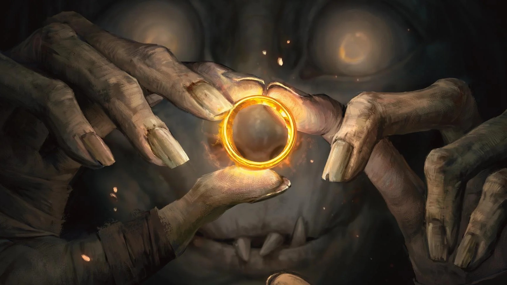 Gollum with the ring