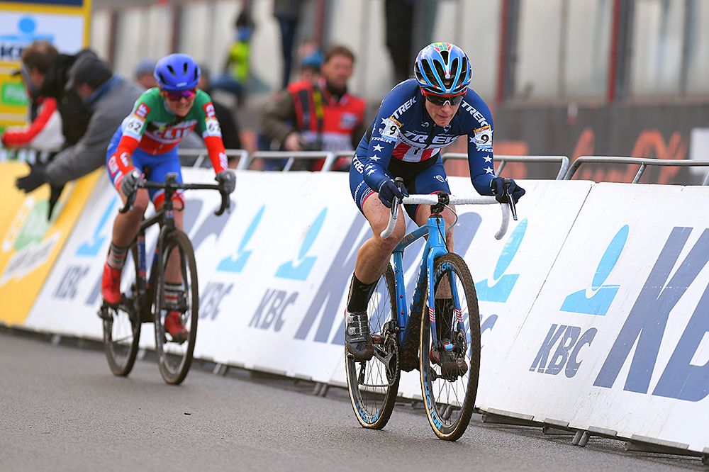 Katie Compton and Eva Lechner in Heusden Zolder, second and third respectively