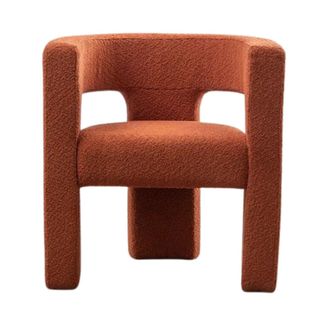 wayfair orange boucle accent chair