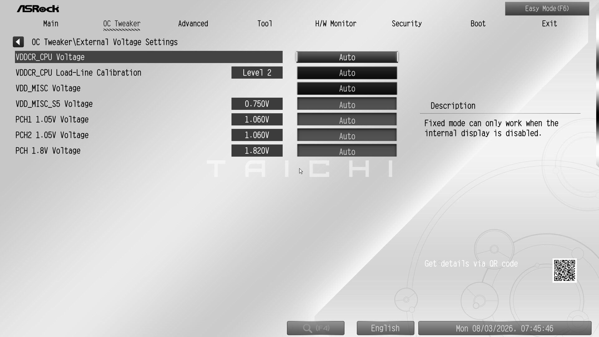 ASRock X870E Taichi White - BIOS