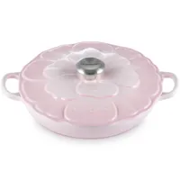Cast Iron Petal Shallow Casserole in Shell Pink: £295 at Le Creuset&nbsp;