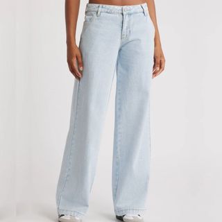 Light wash, wide-leg denim jeans from Nordstrom 