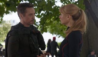 Tony Stark and Pepper Potts in Avengers: Infinity War