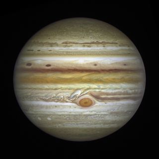 Hubble's view of Jupiter on Sept. 4, 2021, captured a more reddish equator than expected and bright red, elongated storms called "barges."