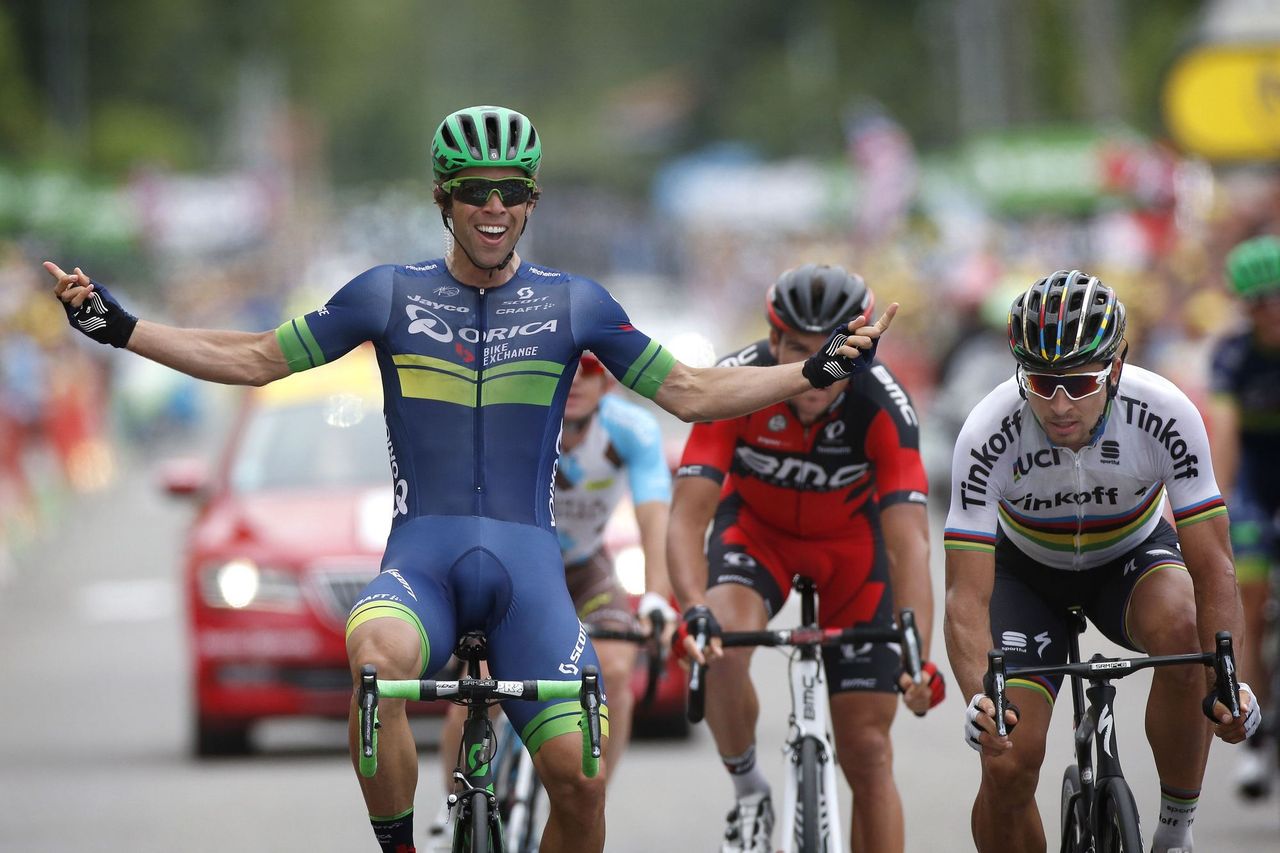 Michael Matthews (Orica-BikeExchange) wins the stage
