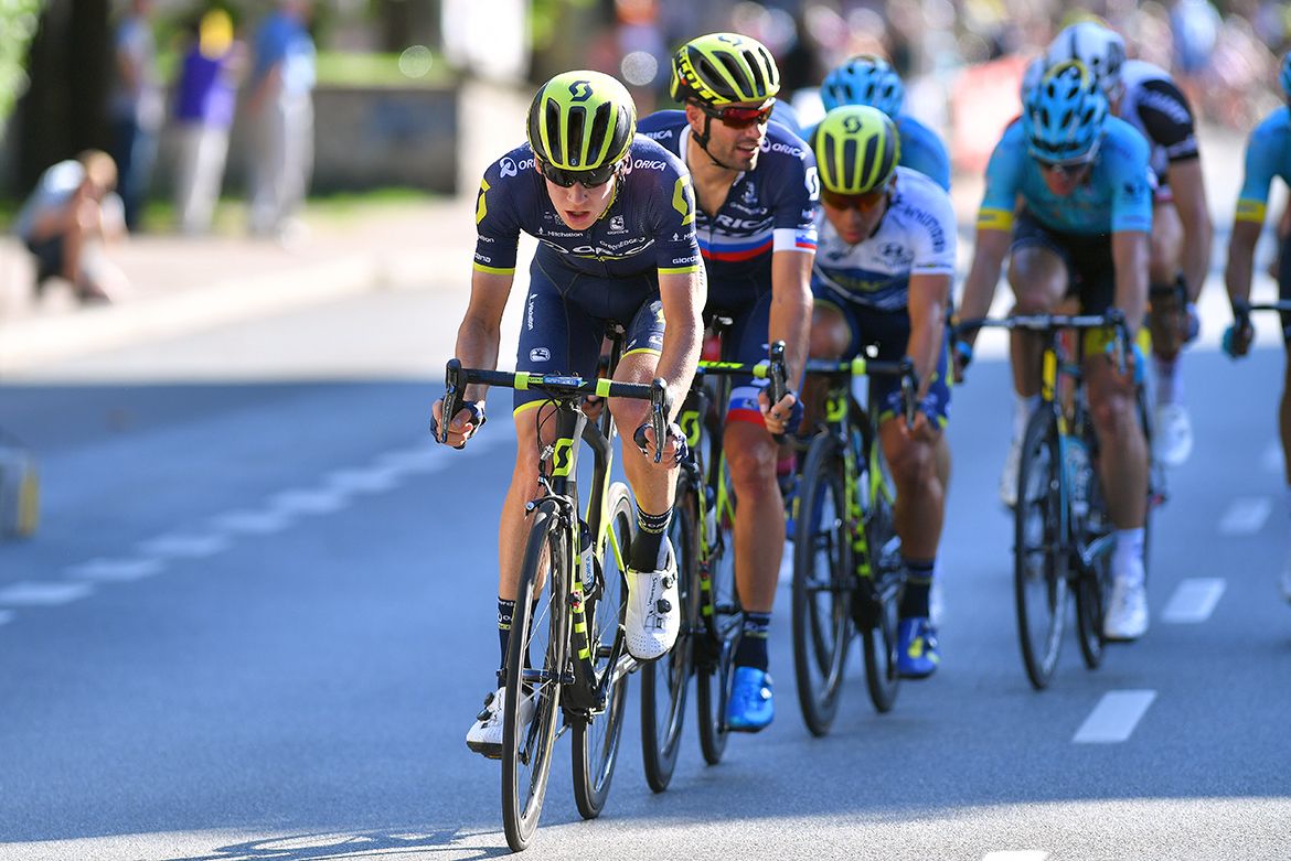 Orica-Scott rode in support of Caleb Ewan.